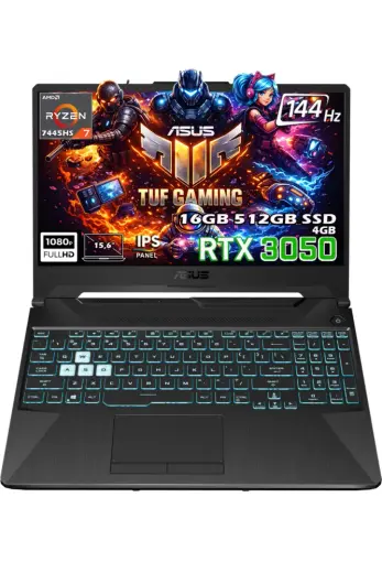 ASUS TUF Gaming A15 FA506NCG-HN206-Gaming AMD Ryzen 7 7445HS 16 GB 512 GB SSD RTX 3050 15.6" FHD IPS Fdos