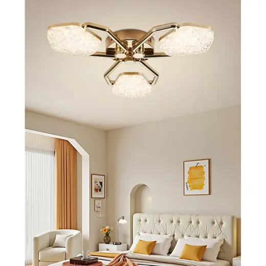 Apliqa Matiz 3'lü Gold 48 Watt Plafonyer 3 Renkli Led Avize