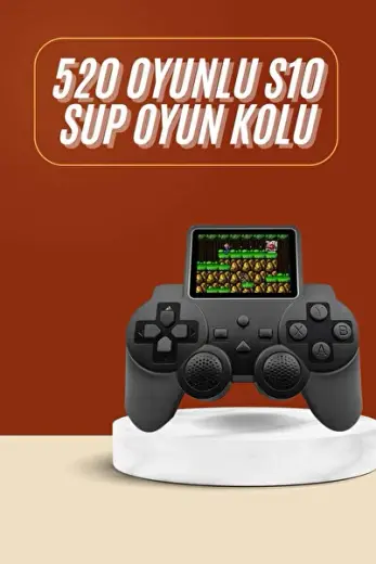 Mey İthalat® Yeni Nesil Mini Atari 520 Retro Oyunlu S10 El Atarisi Video Oyun Konsolu