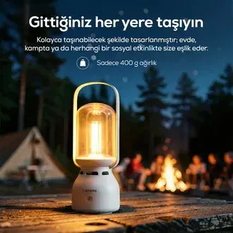 Xenon X6851 Lambalı Bluetooth Hoparlör - Beyaz