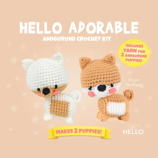 Hello Adorable Amigurumi Kiti - Pepper The Puppy - HC976