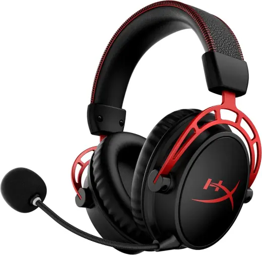HyperX Alpha Kablosuz Oyun Kulaklığı | Oyun ve Akış, DTS Spatial Audio, Çift Bölmeli Sürücü, Hafızalı Köpük