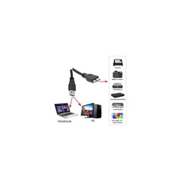 Usb3.0 Taşınabilir HDD Hard Disk Harddisk Kablosu, Micro USB -B, 5 Gbps High Speed, 30 cm 3