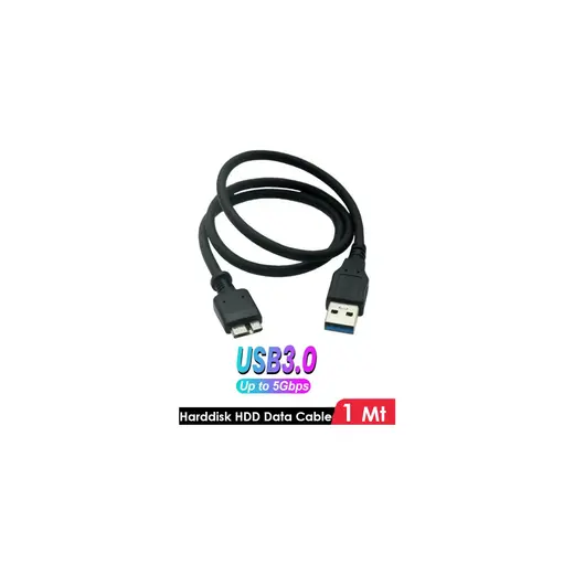 USB 3.0 Taşınabilir HDD Hard Disk Kablosu, Micro USB -B, 5 Gbps Yüksek Hızlı Veri Aktarır (1 Metre)