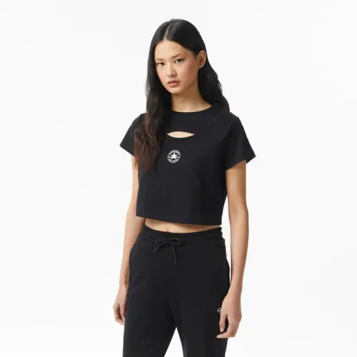 Converse Kadın Siyah T-Shirt