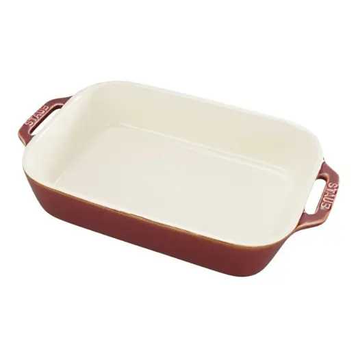 Staub Fırın Kabı, 27 Cm | Antik Bakır | Seramik | Dikdörtgen | Seramik
