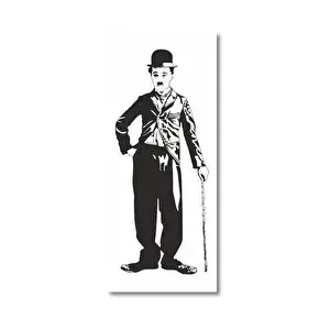 Dark Flamingo El Yapımı Üç Boyutlu Charlie Chaplin Tablo