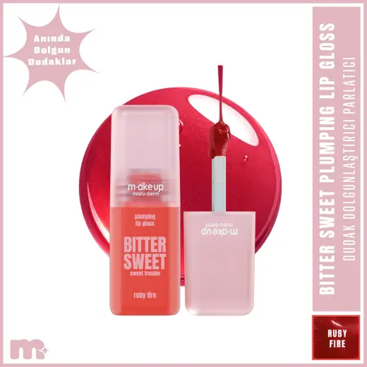 Maruderm Make Up Dolgunlaştırıcı Bitter Sweet Dudak Parlatıcısı Ruby Fire