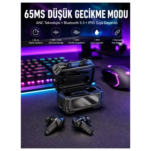 Akıllı Bayi Oyuncu Kulaklığı Yeni Nesil Kulaklık Gürültü Önleyici Aby