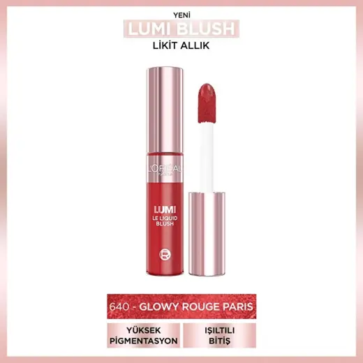 Loreal Paris Lumi Blush Likit Allık 640 Glowy Rouge Paris