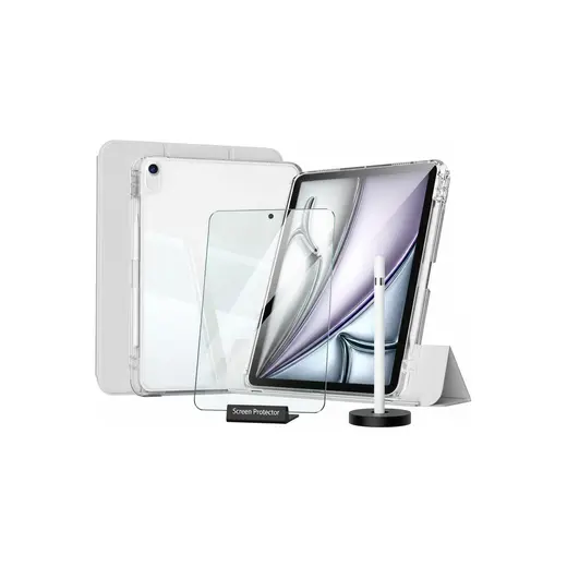 Five-E Apple iPad 11. Nesil (A16) 11 Inc (2025) I-Adapt Essential Ekran Koruyucu Stylus Kalem ve Kılıf Set