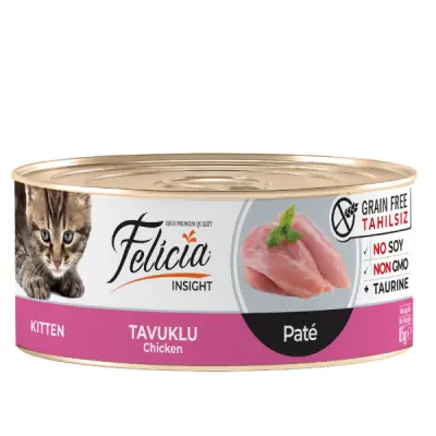 Felicia Kıyılmış Tavuklu Tahılsız Yavru Kedi Konservesi 85gr