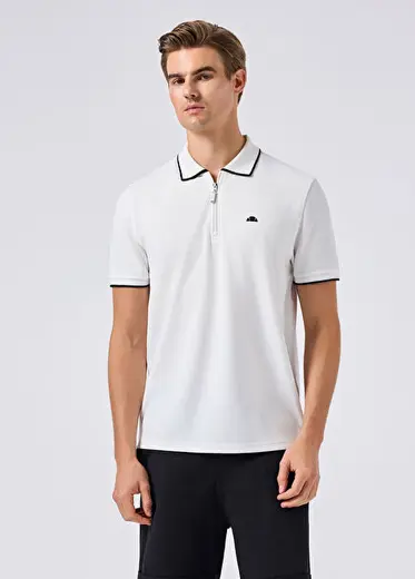 Kırık Beyaz Polo Yaka Kısa Kollu Erkek T-Shirt 6SM5006-OF