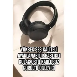 Renas Store Kulak Üstü Kablosuz Bluetooth Kulaklık Gürültü Önleyici Ayarlanabilir 4