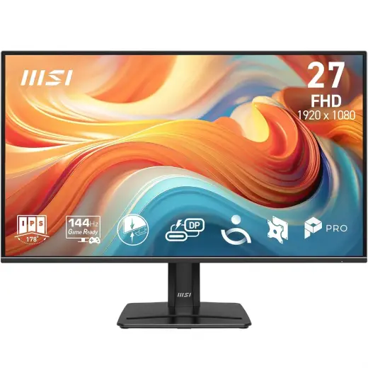 MSI 23.8 PRO MP242 E14C, Kurumsal Monitör, FHD, 16:9, Flat, IPS, 144Hz 1ms, FreeSync