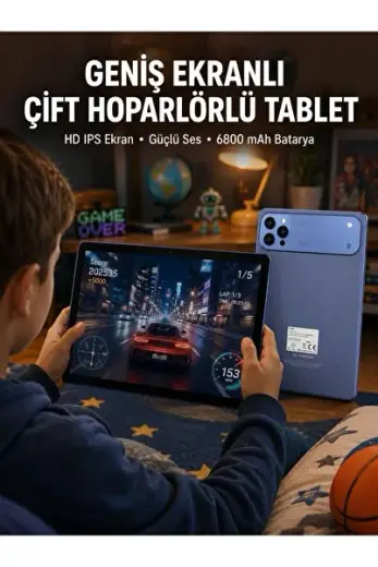 10.1 İnç Tablet 6800 mAh Batarya Çift Hoparlörlü Yeni Nesil - LSNTKN-RS4937