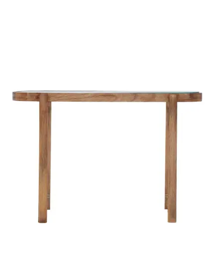 Mango Ağacı Ayaklı Cam Konsol(117x43x76 Cm)