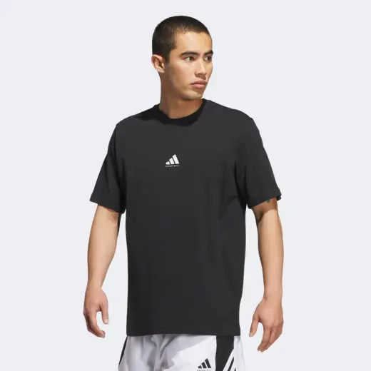 adidas Basketball Grafikli Erkek Siyah Basketbol T-Shirt