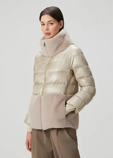 Bej Puffer Mont