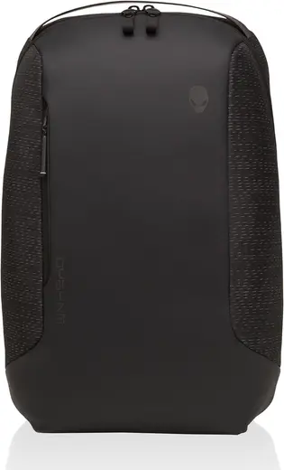 Alienware Horizon Slim Sırt Çantası – AW323P – GalaxyWeave Siyah – 460-BDIF 17 inç'e kadar uyumlu, 360° EVA köpük korumalı laptop/tablet bölmesi, çizilmez Nylex astar, darbeye ve hava koşullarına dayanıklı, ince profil tasarım