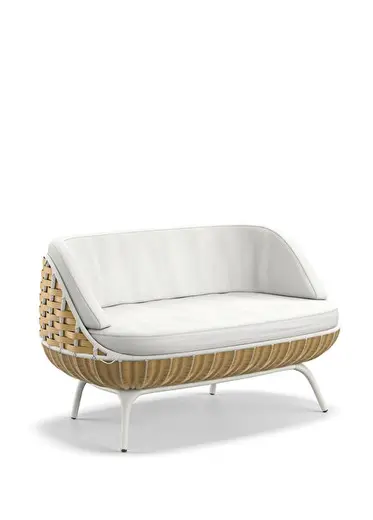 Swingrest Natural Rattan İkili Bahçe Kanepesi