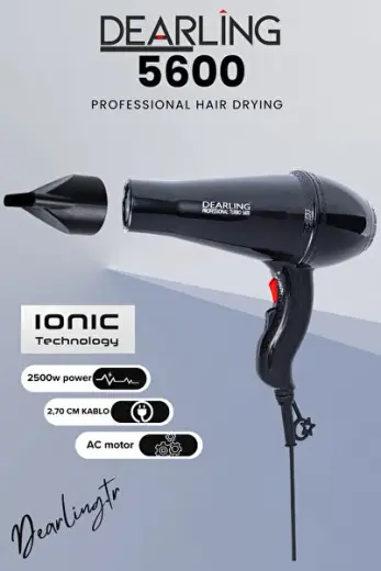 2500w Profesyonel Kuaför Tipi Fön Makinesi | Ac Motor | 2 Isı/hız Ayarı | 2 Yıl Garantili
