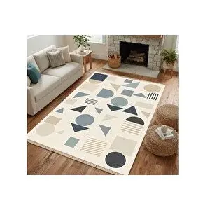 Vivense Modern Geometri̇ Dokuma Taban Hali, 375 Yng, 120x180 Cm