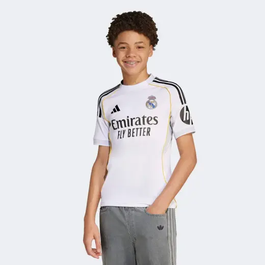 adidas Real Madrid 25-26 İç Saha Çocuk Beyaz Futbol Forması