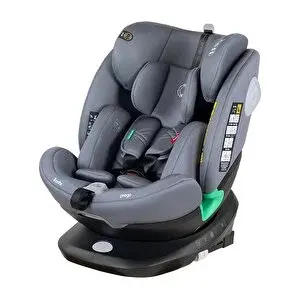 Tronfix i-Size Oto Koltuğu 360 Derece Dönebilen Isofix Yan Darbe Korumalı 0-36 Kg 76-150 Cm Gri