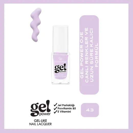 Golden Rose Power Gel Like Nail Oje No: 43