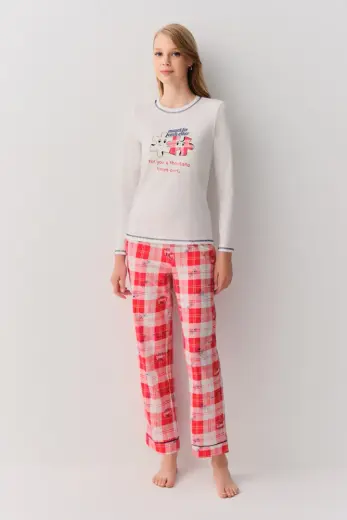Kırmızı Friends Pijama Takımı