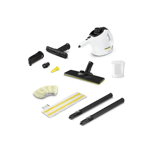 Karcher SC 1 EasyFix 1200 W Beyaz Buharlı Temizlik Makinesi – Zemin ve El Aparatlı, Ev ve Ofis İçin Çok Yönlü Kullanım