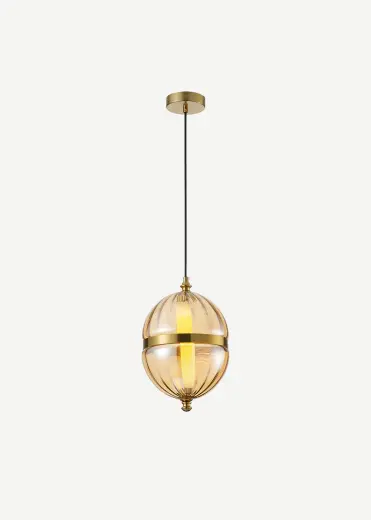 Ivanna 6 Watt 3000K Ledli Bal Camlı Tekli Sarkıt Led Avize (20x70 cm)
