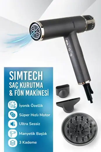 Saç kurutma ve fön makinesi, İyonik, Ultra sessiz , süper hızlı