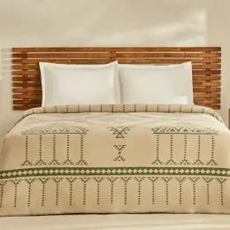 Karaca Home Marla Çift Kişilik Pamuklu Battaniye Yeşil 2