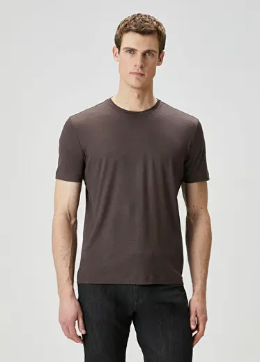 Kahverengi Yün T-shirt