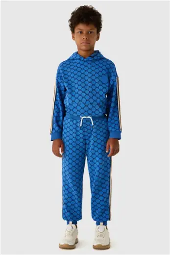B&G Erkek Çocuk Jakar Desenli Jogger Desenli Eşofman Altı