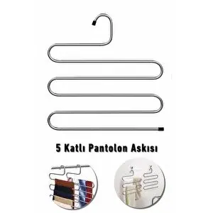 Mithra Life Metal 5 Katlı Pantolon Eşarp Askısı Mit1029