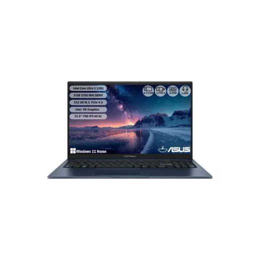 Asus Vivobook 15 X1504VA-BQ3970W Intel Core 5 120U 8 GB 512GB SSD 15.6'' FHD Windows 11 Home