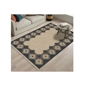 Vivense Atlas Geometri̇k Vi̇ntage Dokuma Taban Hali, 420 Yng, 60x120 Cm