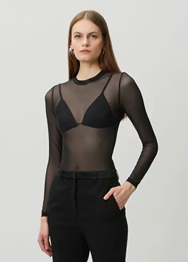 Siyah Tül Body