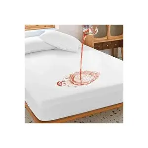 Setekshome Micro Fitted Full Kenar Su Sıvı Geçirmez Alez Yatak Koruyucu Beyaz