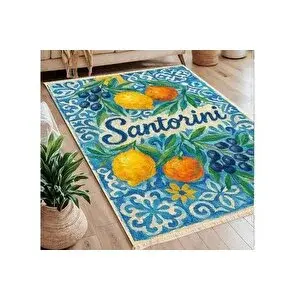 Vivense Santori̇ni̇ Baskili Dokuma Taban Hali, 261 Yng, 120x180 Cm