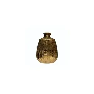 Vivense Altin Terracotta Desenli̇ Vazo