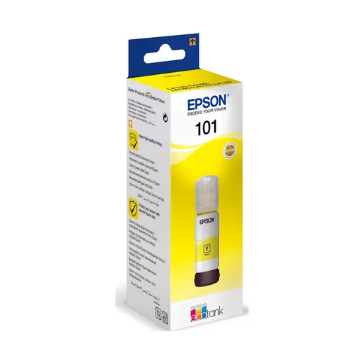 EPSON 101 Sarı Mürekkep Şişesi, 70 ml. L4150/L4160/L6160/L6170/L6190/L14150 (C13T03V44A) Yellow