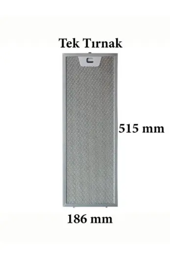 P 170 B Ankastre Aspiratör Davlumbaz Için Alüminyum Yağ Filtresi 186x515mm
