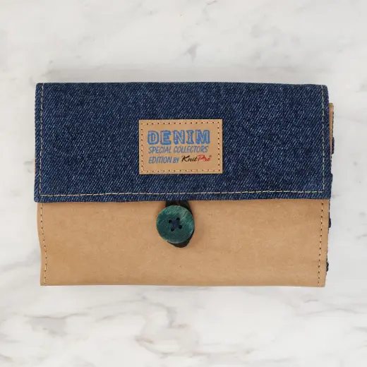 Knitpro Indigo Ahşap Değiştirilebilir Misinalı Şiş Seti - 20643
