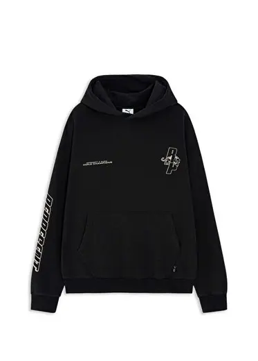 Puma x Represent Black Kapüşonlu Geniş Kesim Erkek Sweatshirt