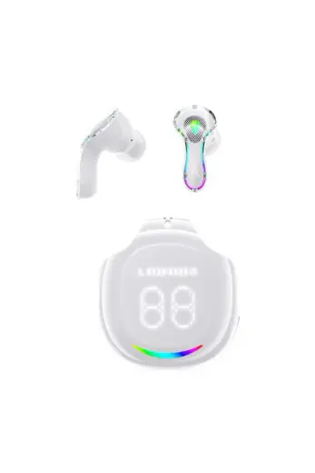 Nt-bth27 Işıklı Kulakiçi Bluetooth Kulaklık - Beyaz