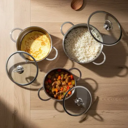 Bernardo Meyra 6 Parça Çelik Sahan Seti